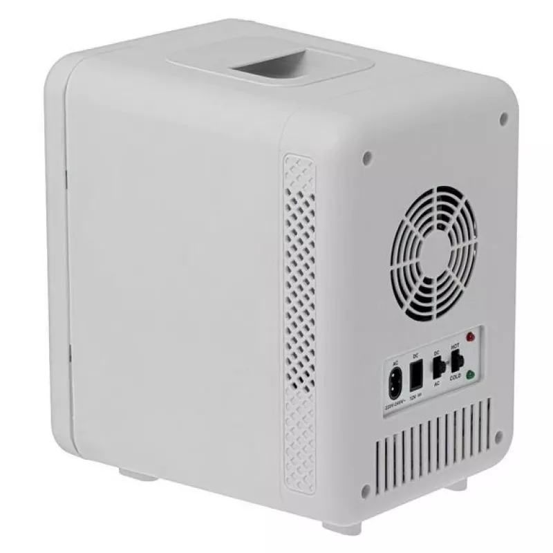 Mini šaldytuvas Adler AD 8084G – kompaktiškas pilkas 12V/230V, 4 L talpa, nešiojamas