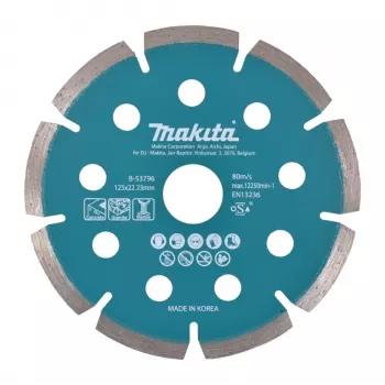 MAKITA deimantinis diskas 125x22,23 mm segmentinis (sausas) betonui, granitui, marmurui