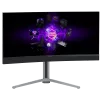 LORGAR 34MP1 UWQHD MiniLED žaidimų monitorius Pro, 34'' (3440*1440) VA lenktas ekranas, juoda/pieno pilka