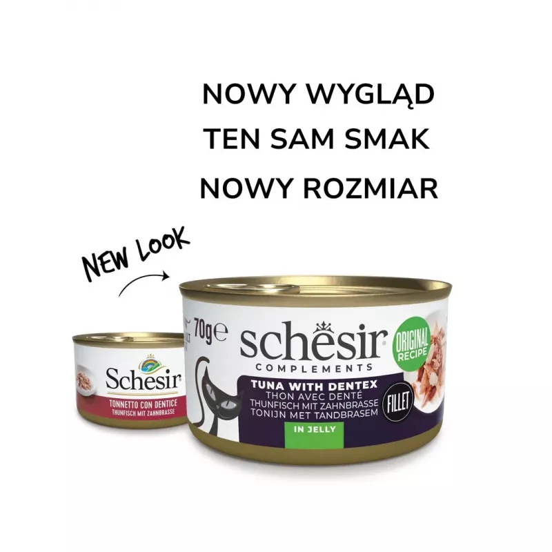 Šlapias kačių ėdalas Agras Pet Foods SCHESIR Oceanic Adult Tuna 70 g maišelis, 12,5% baltymų, 85% drėgmės