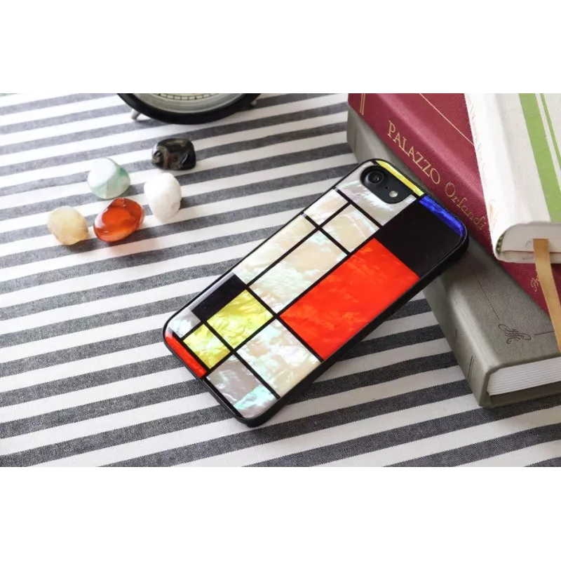 Apsauginis dėklas iKins Mondrian Black, skirtas Apple iPhone 8/7