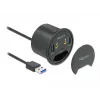 DeLOCK 62794 Į stalą montuojamas USB centras su 3 prievadais