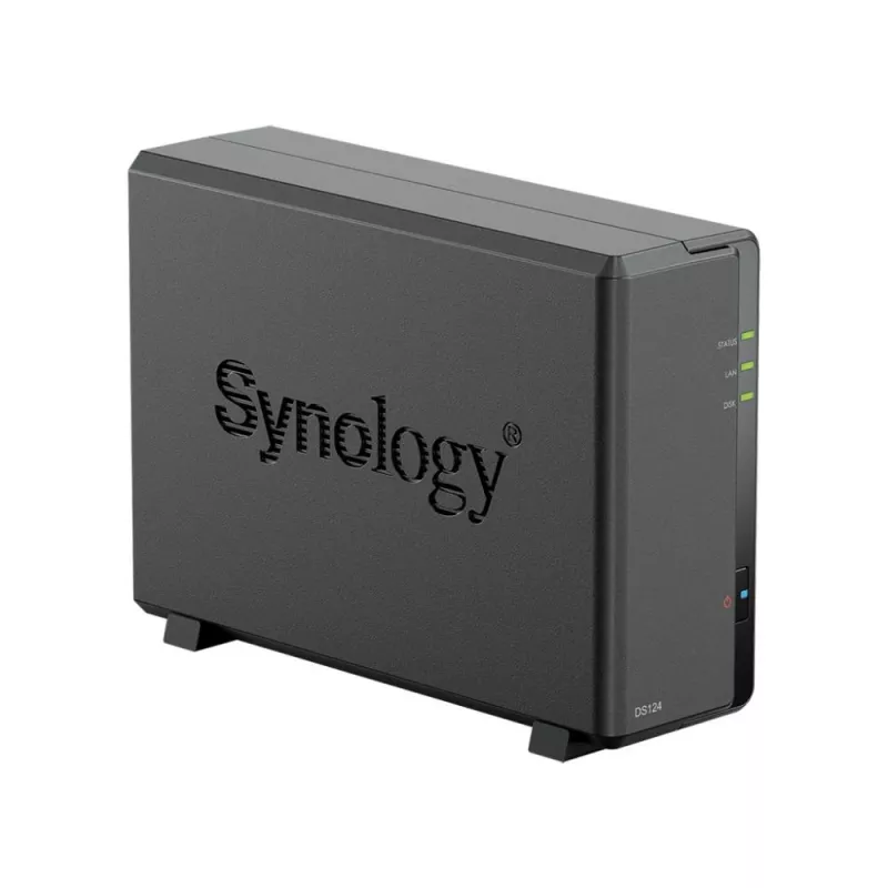 Synology DiskStation DS124 NAS / saugojimo serveris, stalinis, Ethernet LAN, juodas, RTD1619B