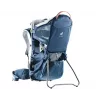 Kūdikio nešimo kuprinė DEUTER Kid Comfort Active – mėlyna, poliamidas, iki 22 kg, saulės stogelis, kojų atrama, VariQuick, Lite Air