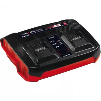 Įkroviklis Einhell Power-X-Twincharger 3 A akumuliatoriams, vidaus naudojimui, juodai raudonas (4512069)