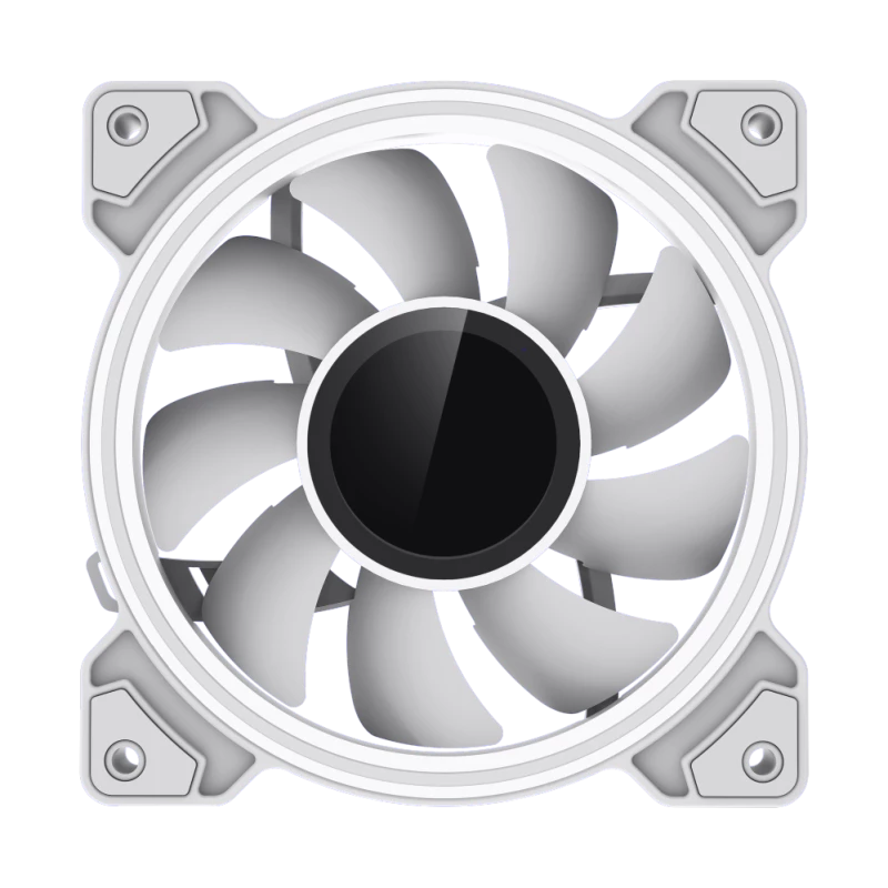 Gamemax DUAL RING INFINITY ventiliatorius korpusui | Baltas