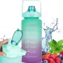 Extralink Motyvacinis butelis, vandens butelis, 2000ml, Žalia-Violetinė, BUT-190