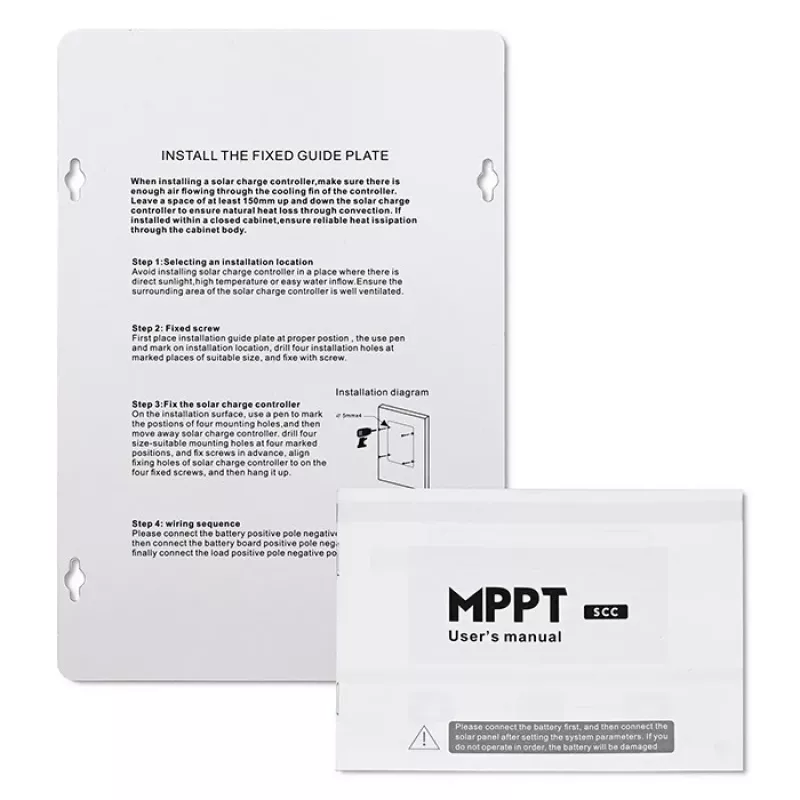 MPPT saulės baterijų įkrovimo valdiklis QOLTEC 10A 12V/24V su LCD ekranu