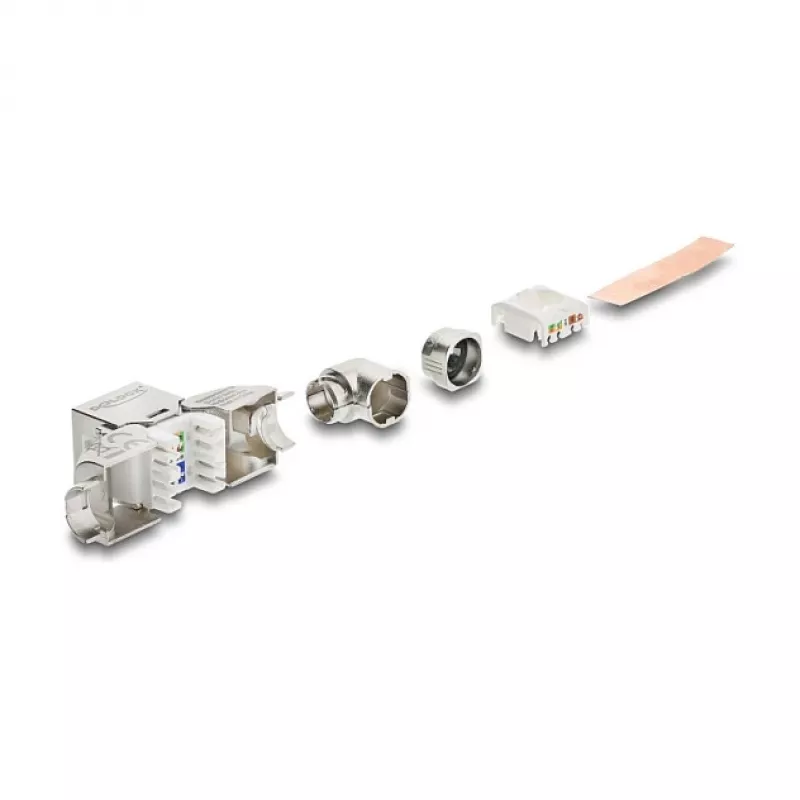 RJ45 Keystone modulio lizdas Cat.6A beįrankis 90° DELOCK 90800