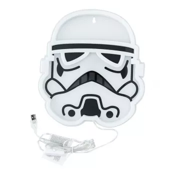 LED neoninė sieninė lempa Paladone Stormtrooper modelis PP14595SWVN, dekoratyvinis „Žvaigždžių karų“ apšvietimas