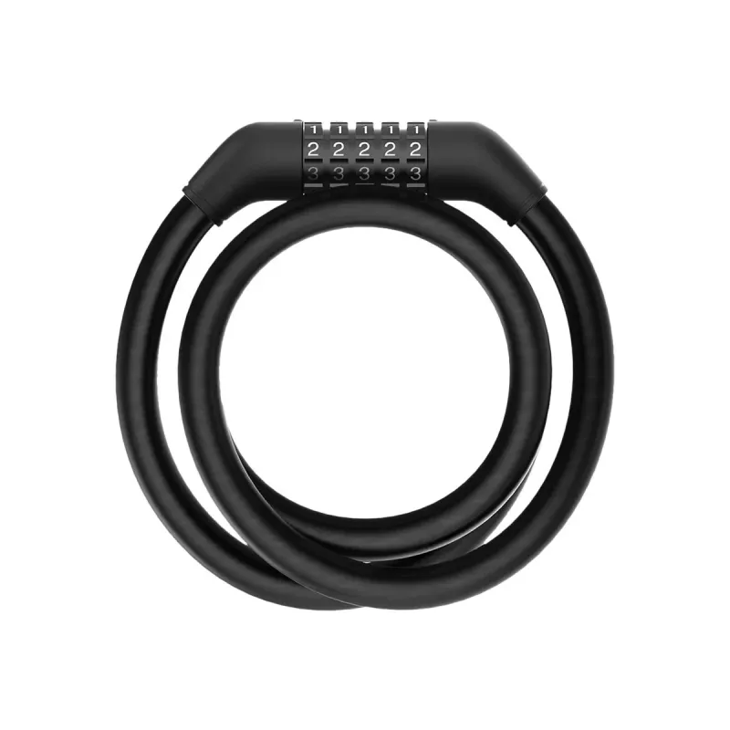 Kabelinė spyna Xiaomi BHR6751GL paspirtukui, 1,2 m, 1,2 cm, kodinė, juoda