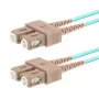 Skaidulinis optinis kabelis LOGON AL5SCSC25I/3I OM3 25 m SC–SC 50 µm pilnas dupleksas Aqua
