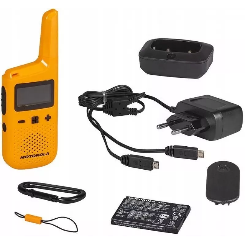 Motorola Talkabout T72 dvipusis radijas 16 kanalų 446.00625 - 446.19375 MHz Oranžinė