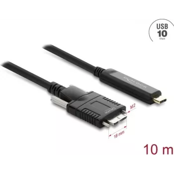 Kabelis DELOCK 83632 – USB 2.0, USB-C į Micro-USB B, 10 m, juodas