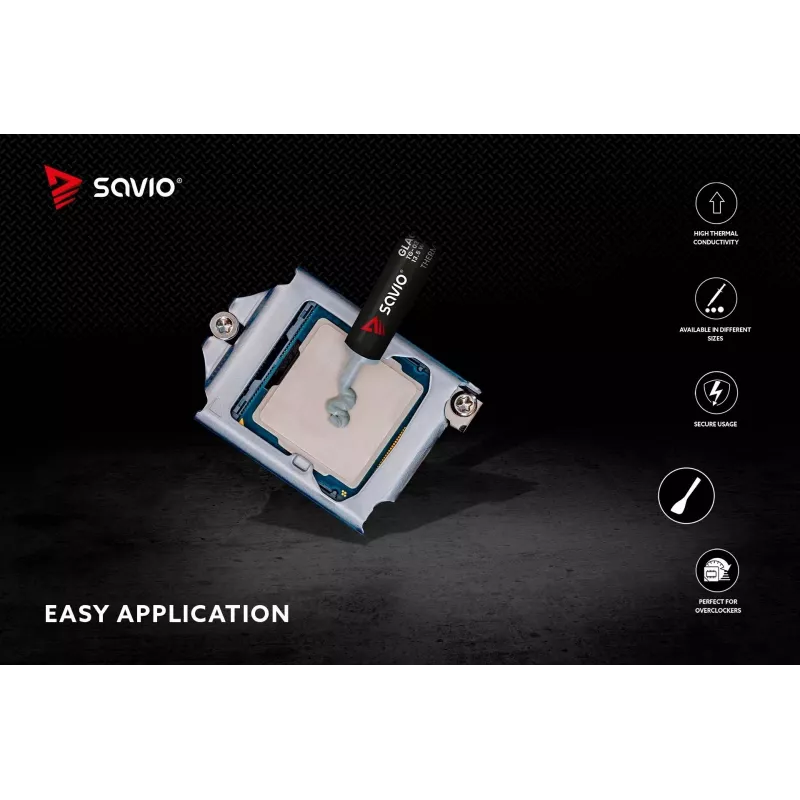 Termo pasta SAVIO TG-03 13,5 W/m·K, 2 g – šilumai laidus mišinys