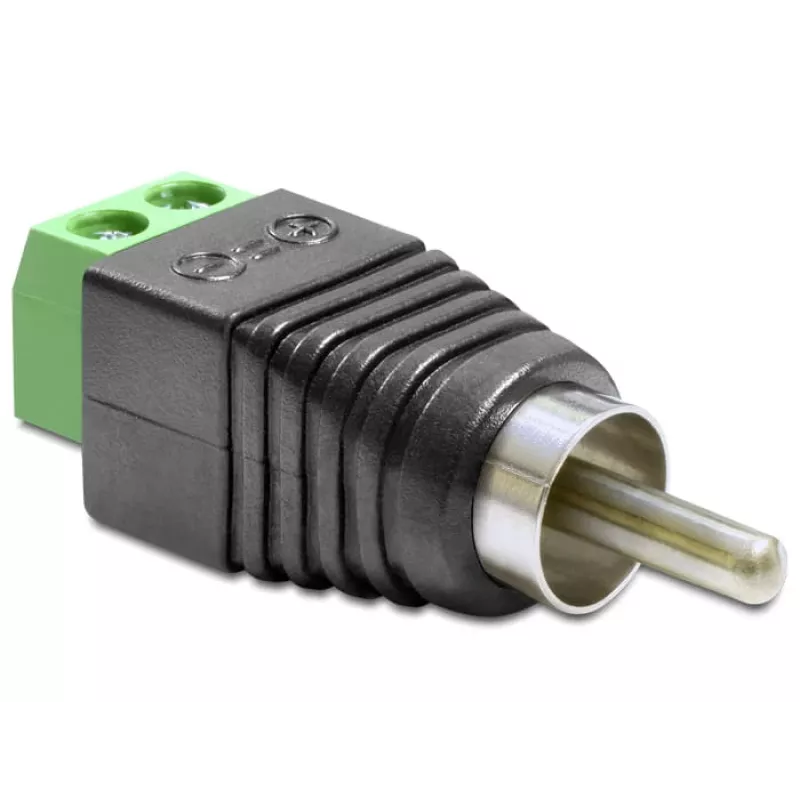 RCA adapteris į gnybtų bloką DeLOCK 65417 Juoda Žalia Sidabrinė