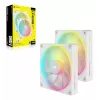 Ventiliatorių rinkinys Corsair iCUE LINK LX140 RGB 140 mm 2 vnt 2000 RPM baltas CO-9051032-WW