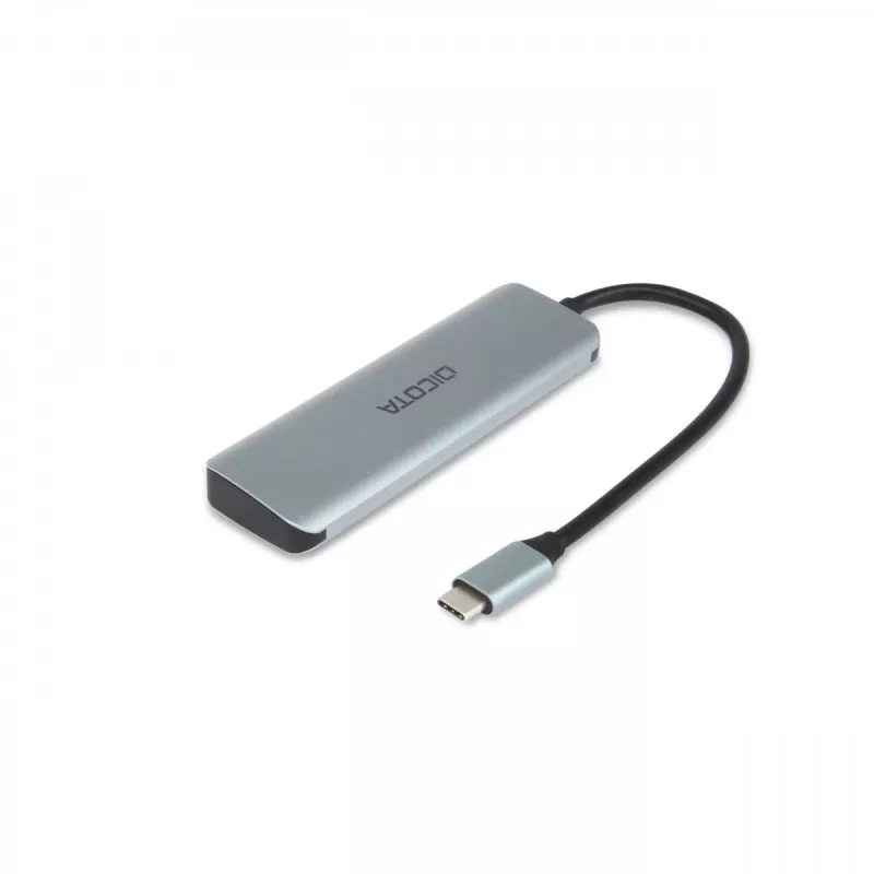 USB-C šakotuvas DICOTA D32061 10000 Mbit/s sidabrinis