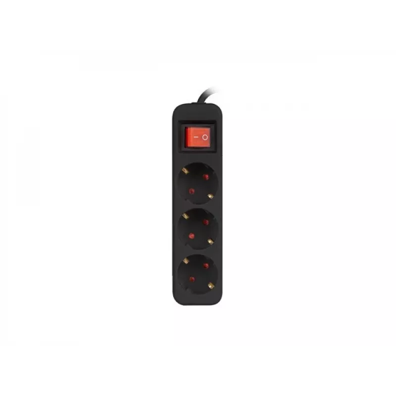 Prailginimo laidas Lanberg PS1-03F-0150-BK 1,5 m 3 kištukiniai lizdai juodas