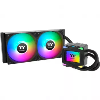 Thermaltake LA240 ARGB skysčio aušinimo rinkinys pagrindinei plokštei 12 cm Juoda 1 vnt.