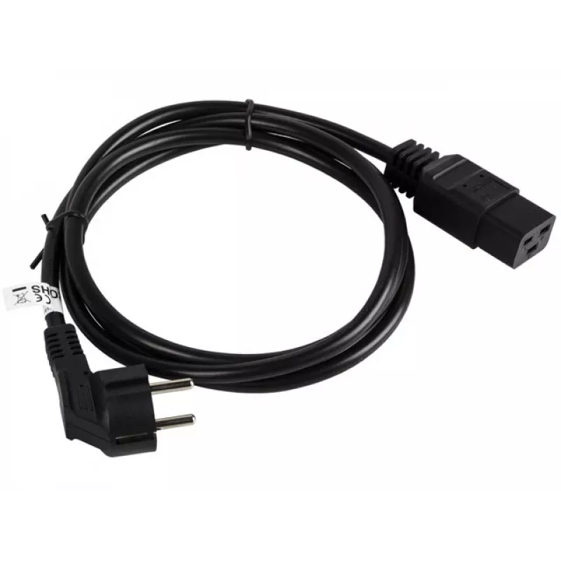 Maitinimo laidas CEE 7/7 - IEC 320 C19 16A VDE 1,8 m juodas