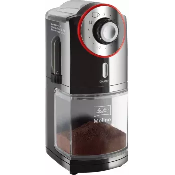 Melitta Molino 100 W Juoda, Raudona, Nerūdijantis Plienas