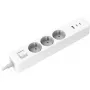 Power strip Xiaomi BHR07UKEU — 3 lizdai Type F, 250 V, 1,4 m laidas, baltas