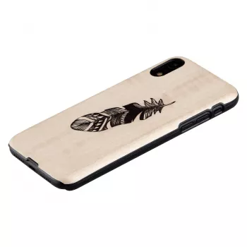 Dėklas iPhone XR man and wood Indian Black, apsauginis kietas apvalkalas