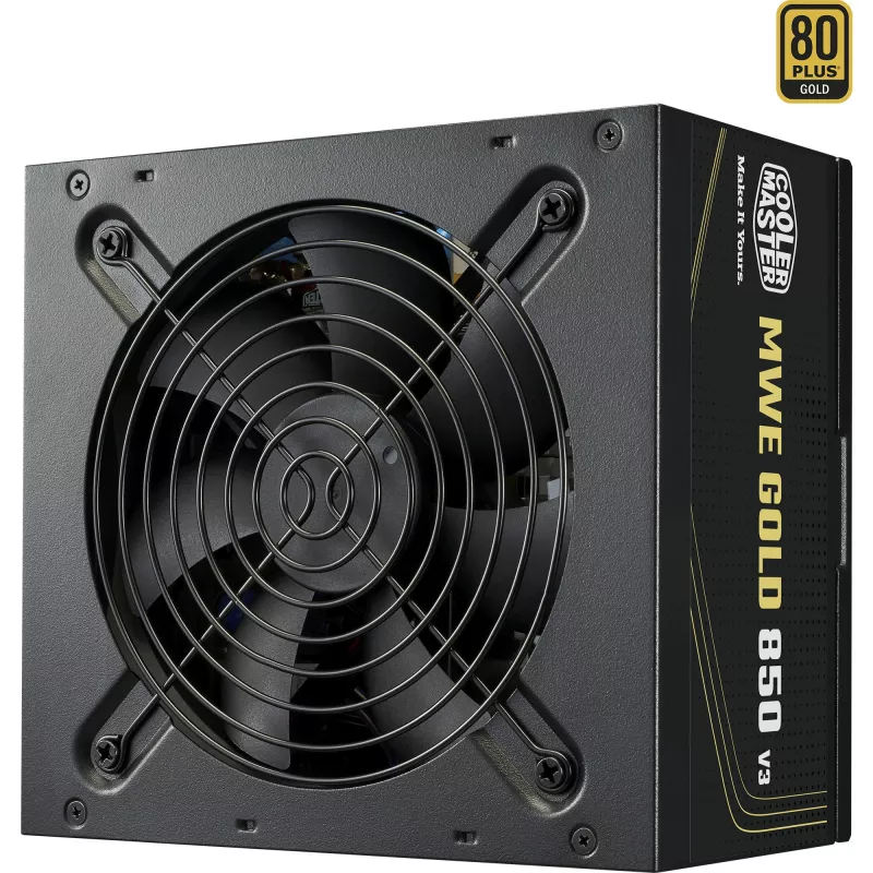 Maitinimo blokas Cooler Master MWE Gold 850 V3 850W 80+Gold ne modularus ATX 3.1 Ventiliatorius 120mm Garantija 5 m.