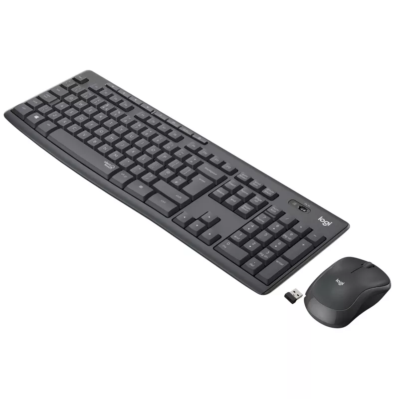 LOGITECH MK295 Tylus belaidis klaviatūros ir pelės rinkinys GRAPHITE