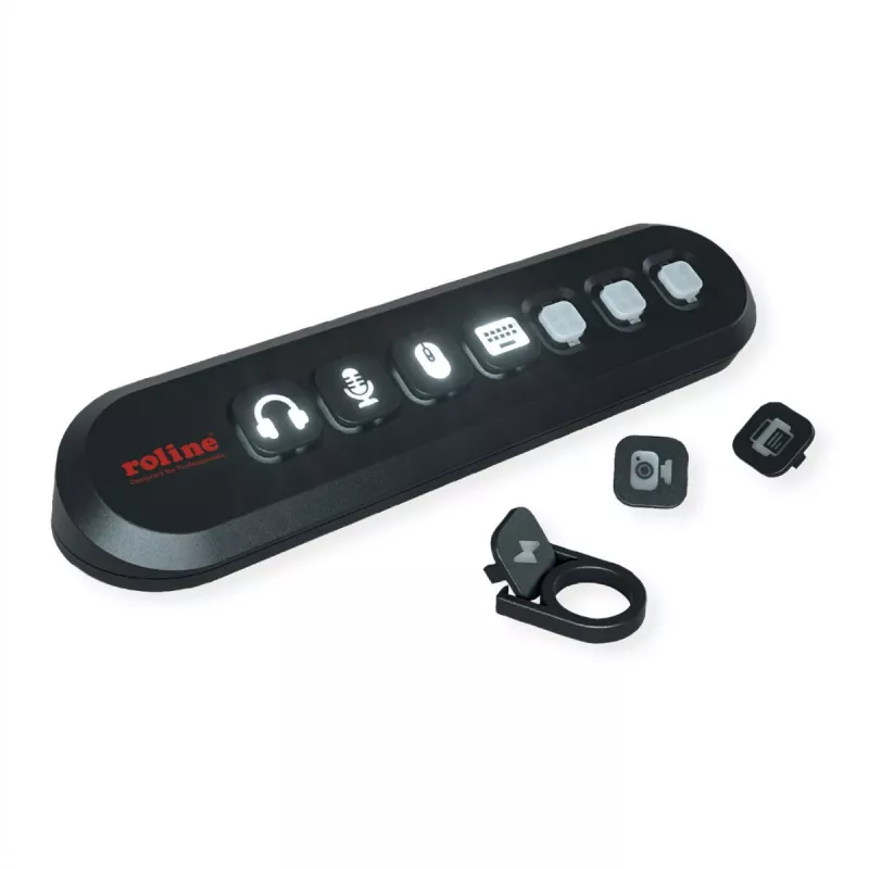 ROLINE USB 3.2 Gen 1 7 prievadų USB centras su keičiamais mygtukais, Type-A jungiamuoju kabeliu