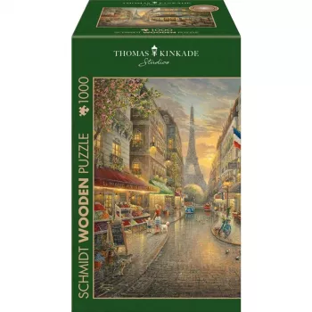 Medinis dėlionė Thomas Kinkade Studios: Paryžiaus peizažas (1000 dalių)