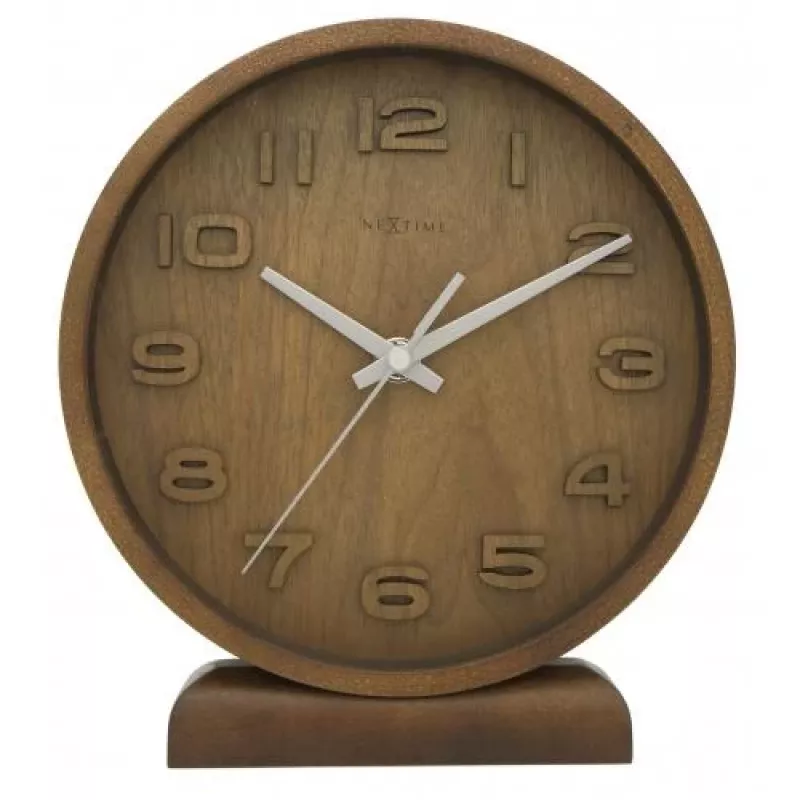 NeXtime 5192gs Wood Wood Small sieninis laikrodis, 22x20 cm, medinis, pilkas