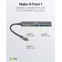 Goobay Slim 4 prievadų USB 3.2 mazgas USB-C / USB-A 5 Gbit/s (79158)