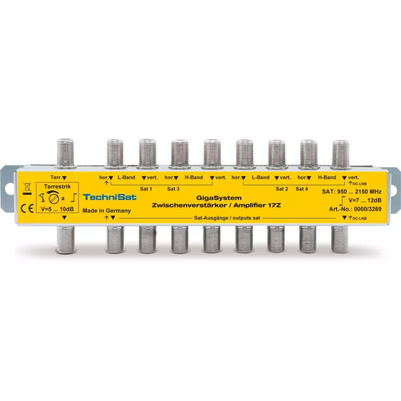 Tarpinis signalo stiprintuvas TECHNISAT 17Z sidabrinis (0000/3269)