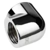 Alphacool 17589 Alkūnė G1/4 inch mot. × G1/4 inch mot. 90° Žalvaris Chromuotas 19.7 mm