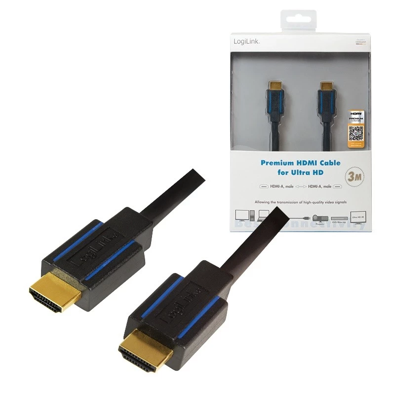 HDMI kabelis LogiLink CHB005 3 m