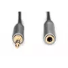 Digitus Audio ilginimo kabelis 3.5mm kištukas – 3.5mm lizdas 1.8m Juodas