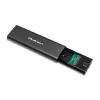 Qoltec 50312 M.2 NVMe SSD dėžutė, USB Type-C, juodos spalvos