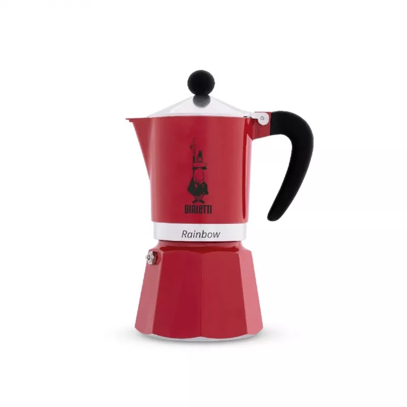 Kavos virimo aparatas ant viryklės BIALETTI Rainbow 0,06 L – aliuminis, 60 ml, raudonas