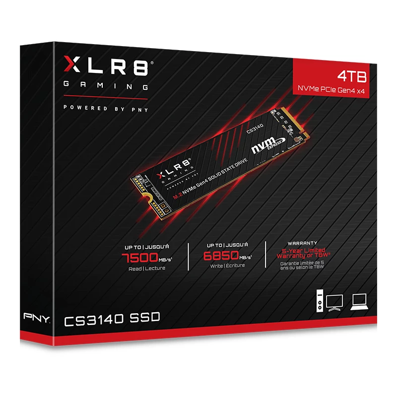SSD diskas PNY 4 TB M.2 PCI Express 4.0 NVMe CS3140