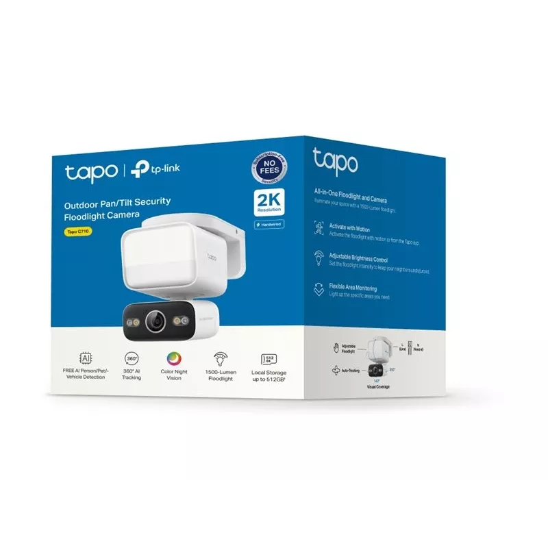TP-Link Tapo C710 lauko apsauginė kamera su prožektoriumi ir PTZ funkcija