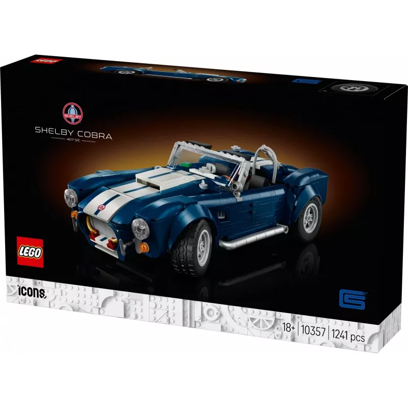 LEGO Icons 10357 Shelby Cobra 427 S/C – Statybinis automobilio modelis suaugusiems