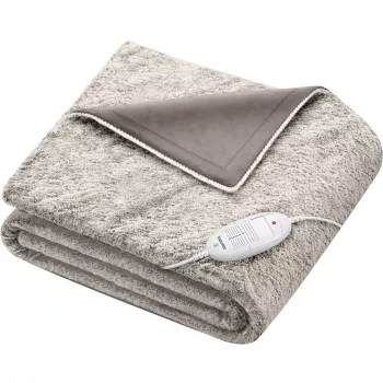 Beurer HD 75 Cosy Nordic šildoma antklodė, 130 x 180 cm, pilka