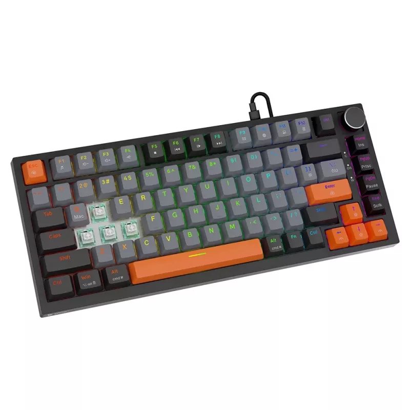 Savio ASTRAL BLACK JADE 3 SPALVŲ klaviatūra žaidimams USB QWERTY US International