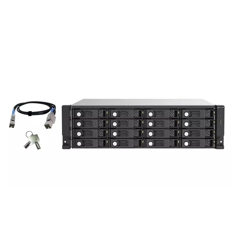 QNAP TL-R1620Sep-RP SAS 12Gb/s išplėtimo korpusas, juodas/pilka, 2.5/3.5 colio