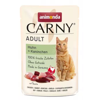 ANIMONDA Carny Adult Vištiena ir triušis - šlapias kačių ėdalas - 85g