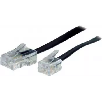 S/CONN 10m RJ11 - RJ45 juodas permatomas kabelis TC 70260