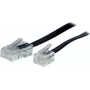 S/CONN 10m RJ11 - RJ45 juodas permatomas kabelis TC 70260