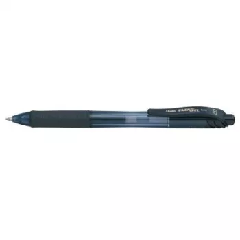 Pentel Energel X – ištraukiamas gelinis rašiklis – juodas – permatomas – plastikas/guma – ambidekstrinis